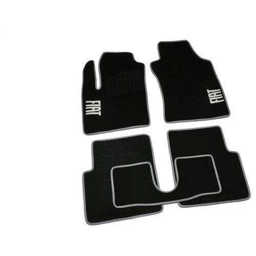 Ворсові килимки Fiat 500 (2008-) / Чорні, сіра окантовка AVTM BLCCR1134 фото №2