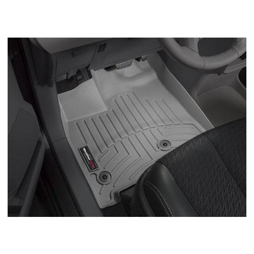 Килимки в салон Weathertech для Toyota Sienna 2013- з бортиком, сірі, передні (464751) фото №1