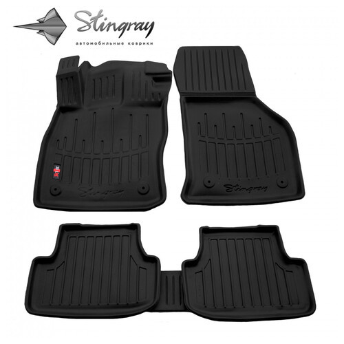 Гумові килимки Stingray VW Golf VIII (20-) / SEAT Leon (20-) / Audi A3 (8Y) (20-) з бортом ТЕП / 5шт фото №1