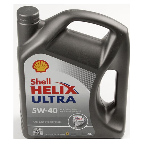 Олива моторне Shell Helix Ultra 5W-40 SNCF 4л фото №1
