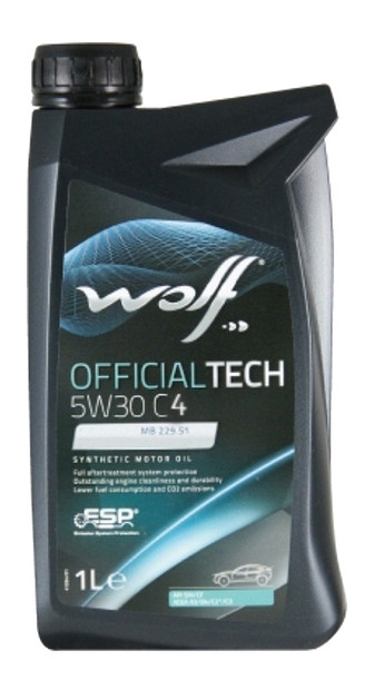 Олива моторна Wolf Officialtech 5W30 C4 1 л(8308314) фото №1