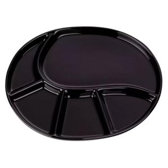 Тарілка для фондю Kela Vroni кераміка 38х22х2, 5 см чорний (67405) фото №1