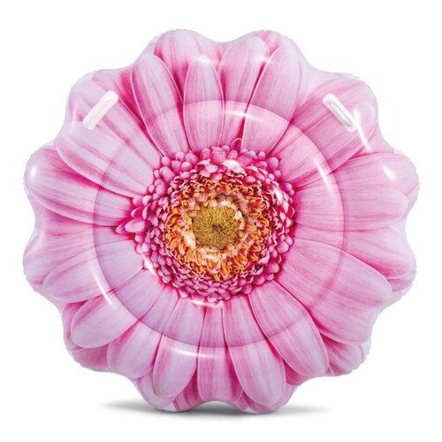 Плотик-матрац надувний Intex Рожевий квітка 142 см (58787) фото №1