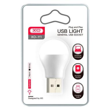 Лампа USB LED XO Y1 1W 6500K білий світ фото №2