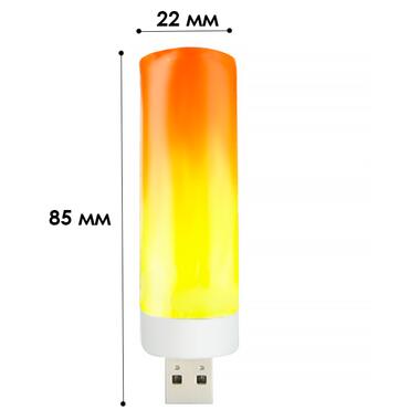 Лампа свічка світлодіодна USB H2118 імітує ефект полум'я фото №5