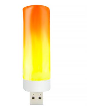 Лампа свічка світлодіодна USB H2118 імітує ефект полум'я фото №1