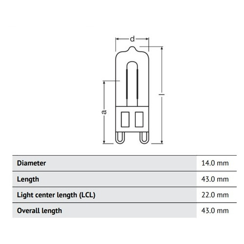 Галогенна лампа Ledvance HALOPIN ECO 33W/460Lm/2700K G9 220V (4008321208668) фото №3