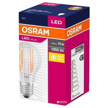 Лампа Osram світлодіодна LED Value Filament A75 8W (1055Lm) 2700K E27 фото №2