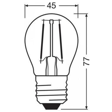 Лампочка Osram LED CL P40 4W/840 230V FIL E27 (4058075435148) фото №3