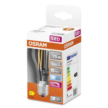 Лампочка Osram LED CLA75 DIM 7,5W/840 230V FIL E27 (4058075434967) фото №5