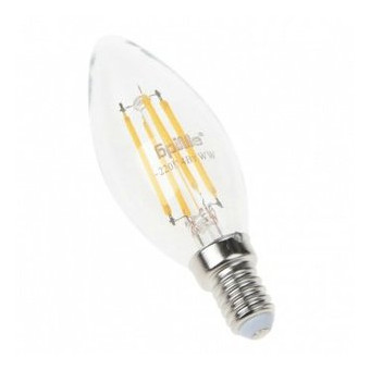 Лампа світлодіодна Brille LED E14 4W 4 шт WW C35 COG (мат. золото) фото №2