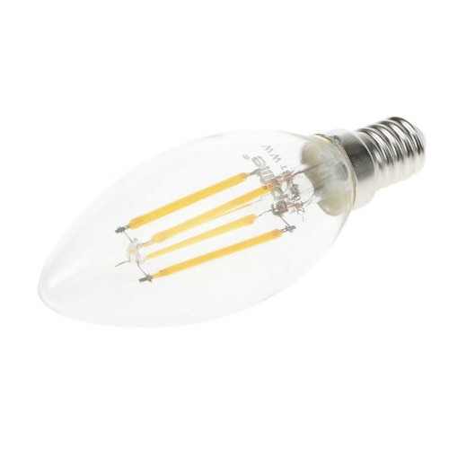 Лампа світлодіодна Brille LED E14 4W 4 шт WW C35 COG (мат. золото) фото №1