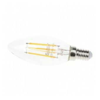 Лампа світлодіодна Brille LED E14 4W 4 шт WW C35 COG (мат. золото) фото №3