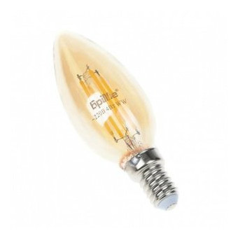 Лампа світлодіодна Brille LED E14 4W 4 шт WW C35-T COG фото №3