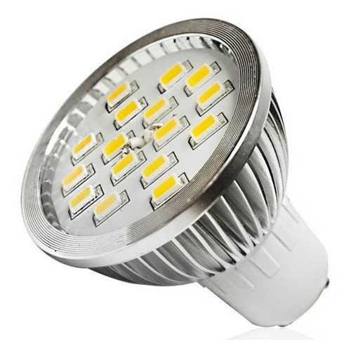 Лампа світлодіодна Brille LED GU10 6.4W 16 pcs WW MR16 SMD5630 (CCD) фото №1