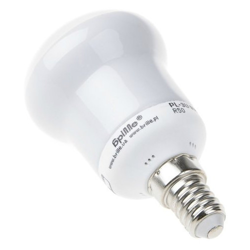 Лампа енергозберігаюча Brille PL-3U 9W/865 E14 R50 фото №2