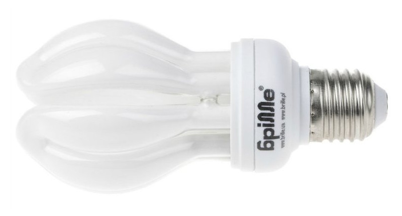 Лампа енергозберігаюча Brille PL-4U 15W/840 E27 Mini Lotus фото №2
