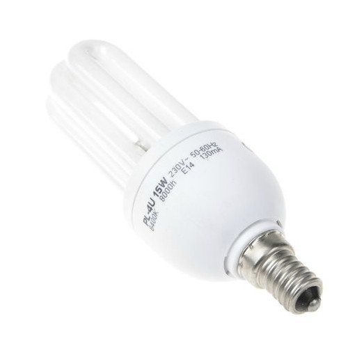 Лампа енергозберігаюча Brille PL-4U 15W/864 9mm E14 фото №3