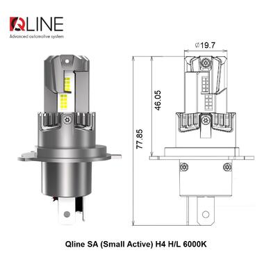 Світлодіодні лампи Qline SA (Small Active) H4 H/L 6000K (2шт) фото №1