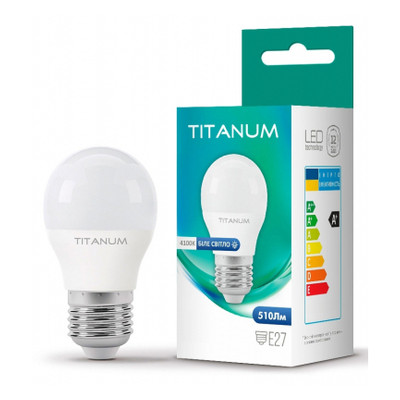 Лампочка Titanum Filament G45 4W E27 4100K (TLFG4504274) фото №1