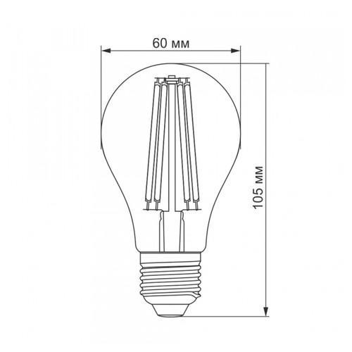 LED лампа TITANUM Filament A60 7W E27 4100K (TLFA6007274) фото №3