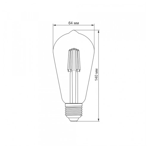 Світлодіодна лампа TITANUM Filament ST64 6W E27 2200K бронза (TLFST6406272A) фото №3