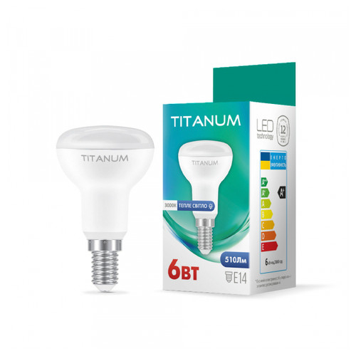 LED лампа TITANUM R50 6W E14 3000K (TLR5006143) фото №1
