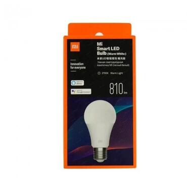 Лампочка Xiaomi Mi Smart LED Bulb Wi-Fi Warm White E27 (XMBGDP01YLK) (GPX4026GL) фото №3