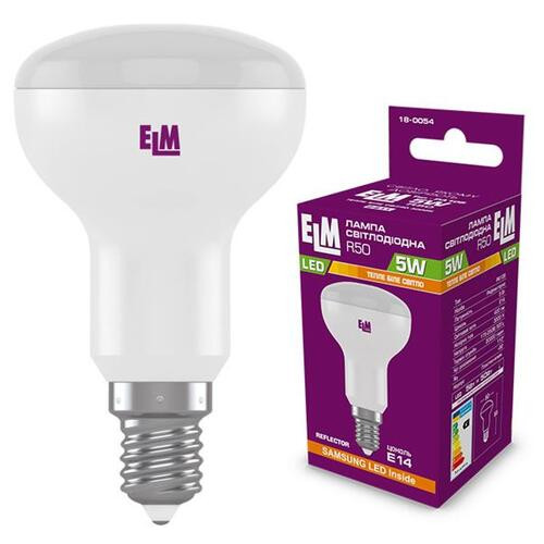 Лампа світлодіодна рефлекторна ELM R50 5W E14 3000K 18-0054 фото №1