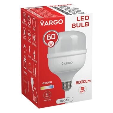 Лампочка VARGO VG-60W E27 6500K фото №3