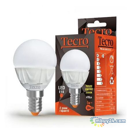 Світлодіодна лампа Tecro PRO-G45-5W-3K-E14 5W 3000K E14 фото №1