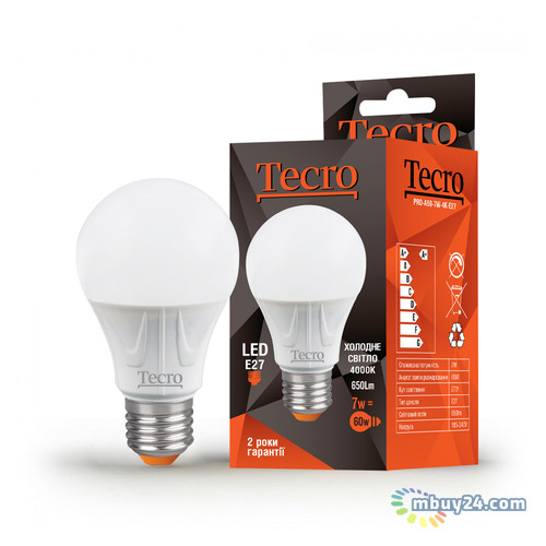 Світлодіодна лампа Tecro PRO-A60-7W-4K-E27 7W 4000K E27 фото №1