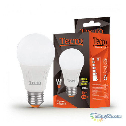 Світлодіодна лампа Tecro PRO-A60-11W-3K-E27 11W 3000K E27 фото №1