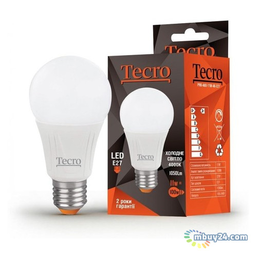LED лампа Tecro PRO-A60-11W-4K-E27 11W 4000K E27 фото №1