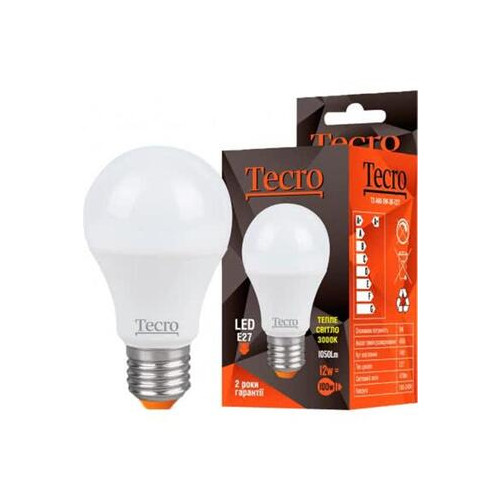 Лампочка світлодіодна Tecro TL-A60-12W-3K-E27 фото №1