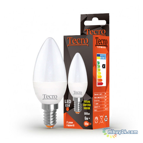 Лампа LED Tecro TL-C37-6W-3K-E14 6W 3000K E14 фото №1