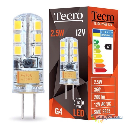 Лампа світлодіодна Tecro TL-G4-2.5W-12V 2700K фото №1