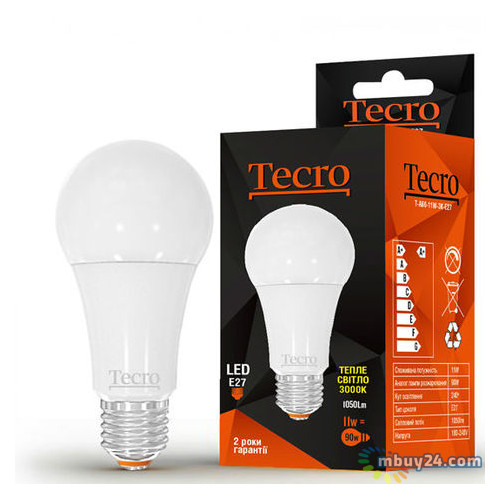 Світлодіодна лампа Tecro T-A60-11W-3K-E27 11W E27 фото №1