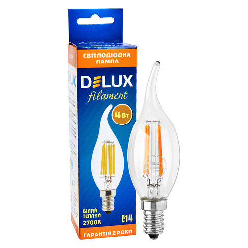 Лампа DELUX BL37B 4 Вт tail 2700K 220В E14 filament (90011685) фото №1