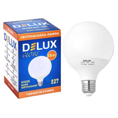 Лампочка Delux Globe G95 15w E27 4100K (90012692) фото №3