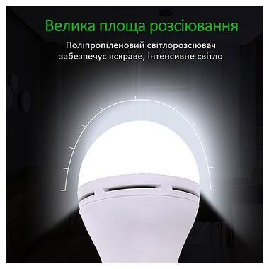 LED Лампа з акумулятором на 4 години автономної роботи Smart Bulb 12W фото №6