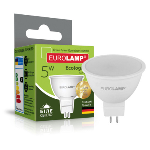 Лампочка Eurolamp LED SMD MR16 5W GU5.3 4000K 220V (LED-SMD-05534(P)) фото №1