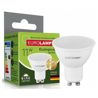 Лампа світлодіодна EUROLAMP ЕКО SMD MR16 11W GU10 4000K (LED-SMD-11104(P)) фото №1