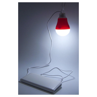USB-світильник з LED-лампочкою Dengos, шнур ~1м, 5V, 5W, Red (LED-BULB-5V5W-RED) фото №3