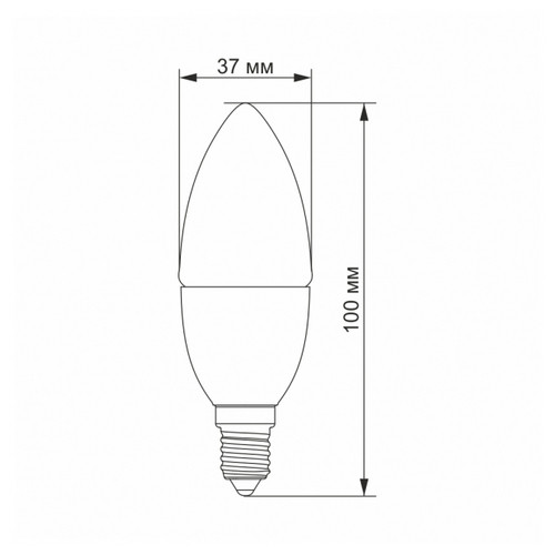 LED лампа VIDEX C37e 3.5W E14 4100K (VL-C37e-35144) фото №3
