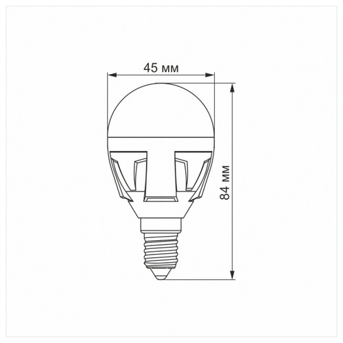 LED лампа VIDEX PREMIUM G45 7W E14 4100K (VL-G45-07144) фото №3
