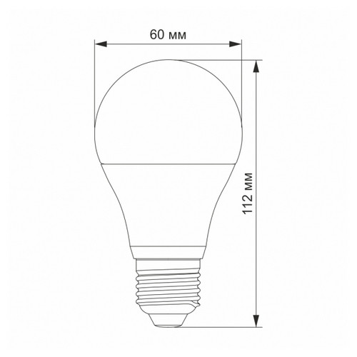 Світлодіодна лампа VIDEX A60e 12V 10W E27 4100K (VL-A60e12V-10274) фото №3