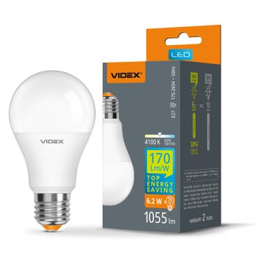 Лампочка Videx LED A60h 6.2W E27 4100K (VL-A60h-62274) фото №3