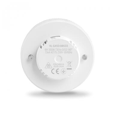 Лампочка Videx LED GX53 8W 3000K 220V (VL-GX53-08533) фото №2