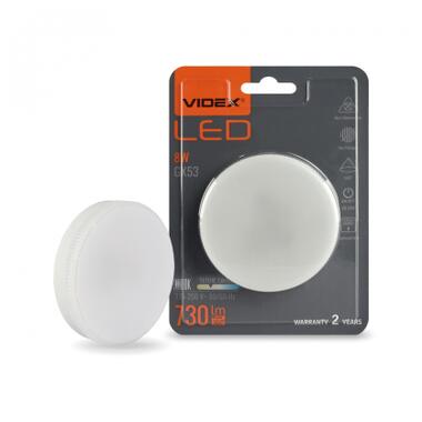 Лампочка Videx LED GX53 8W 3000K 220V (VL-GX53-08533) фото №6